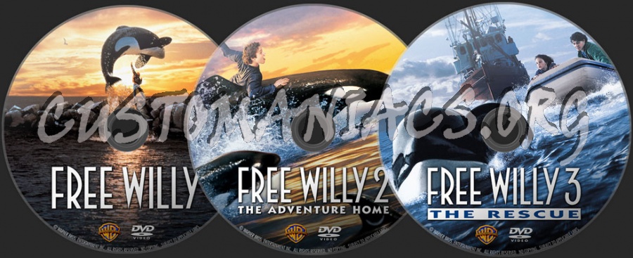 Free Willy Collection 1 2 3 (Free Willy - The Adventure Home - The Rescue) dvd label