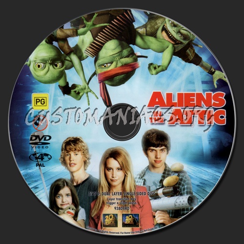 Aliens in the Attic dvd label