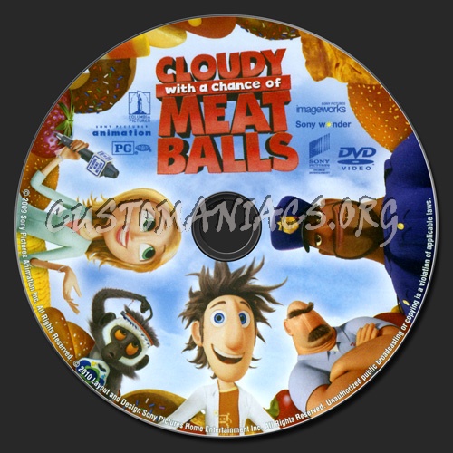 Cloudy with a Chance of Meatballs dvd label