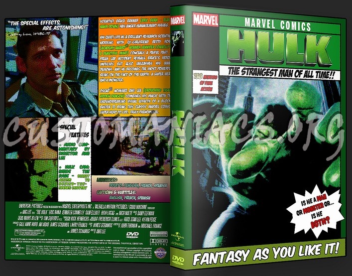 Hulk 2003 dvd cover