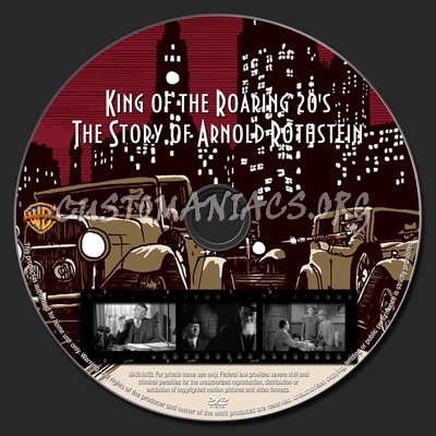 King of the Roaring 20's - The Story of Arnold Rothstein dvd label