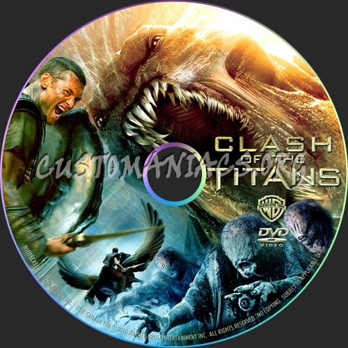 Clash of the Titans dvd label