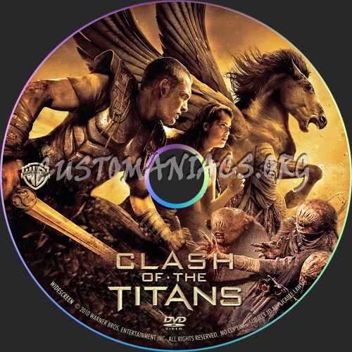 Clash of the Titans dvd label