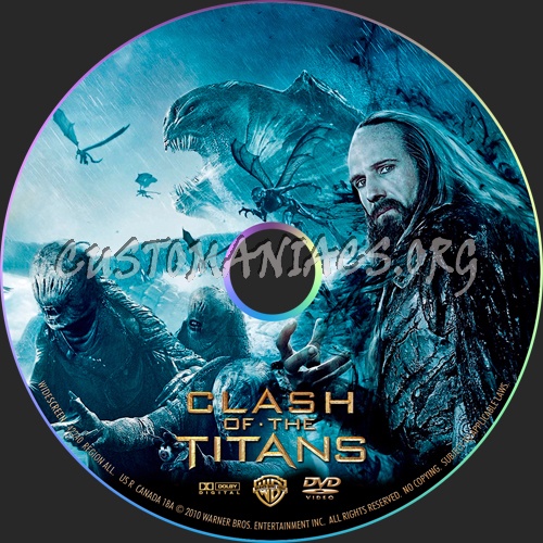 Clash of the Titans dvd label