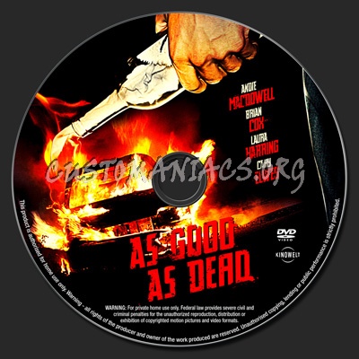 As Good as Dead dvd label