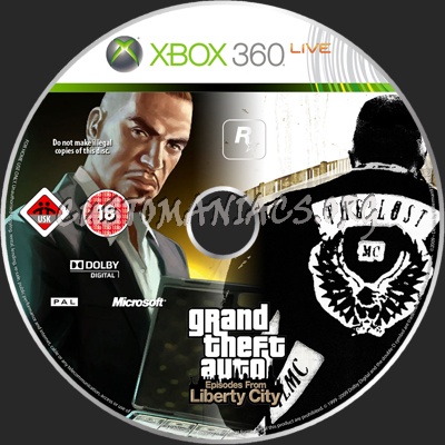 GTA : Episodes From Liberty City dvd label