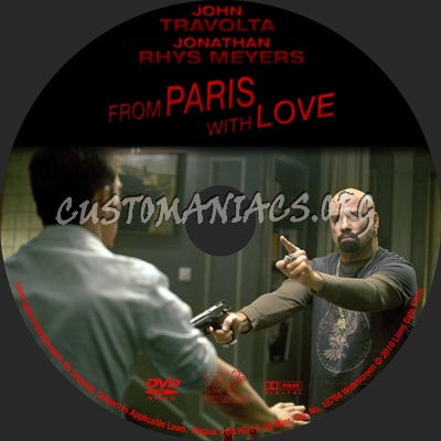 From Paris With Love dvd label