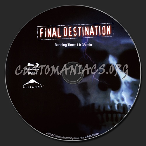 Final Destination blu-ray label