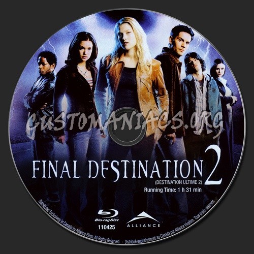 Final Destination 2 blu-ray label