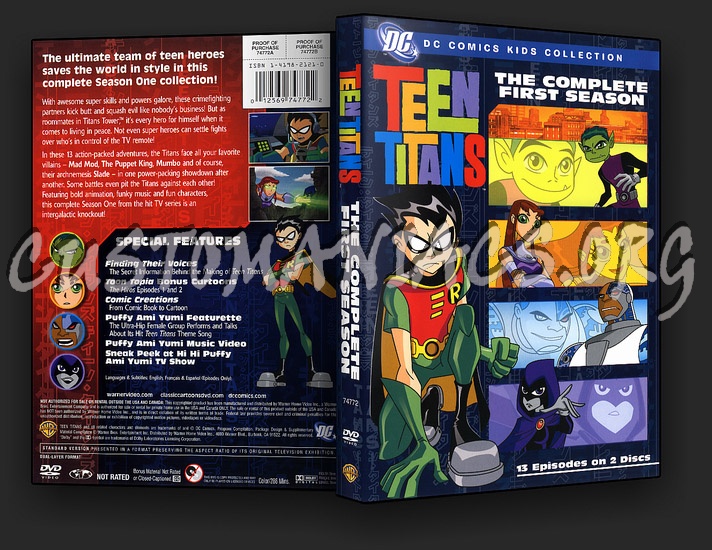 Teen Titans Complete Series 1 - 5 dvd cover