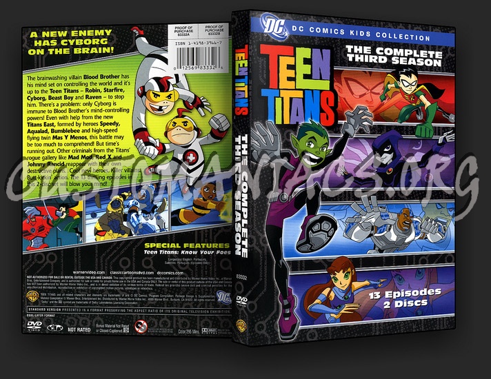 Teen Titans Complete Series 1 - 5 dvd cover