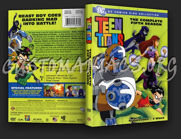 Teen Titans Complete Series 1 - 5 dvd cover