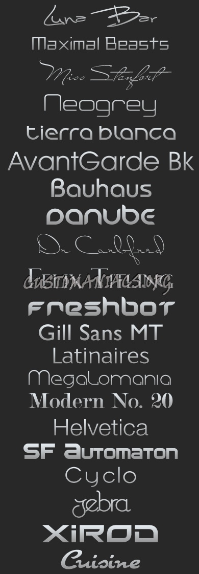 Favorite Fonts 