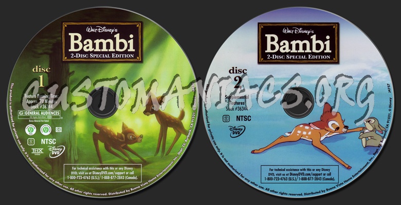Bambi dvd label