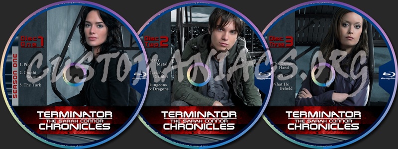 Terminator: The Sarah Connor Chronicles Season One blu-ray label