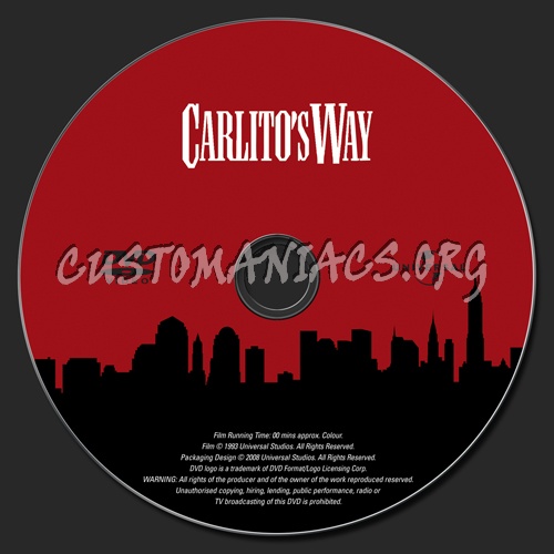 Carlito's Way dvd label