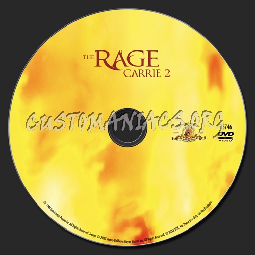 Carrie 2 the Rage dvd label