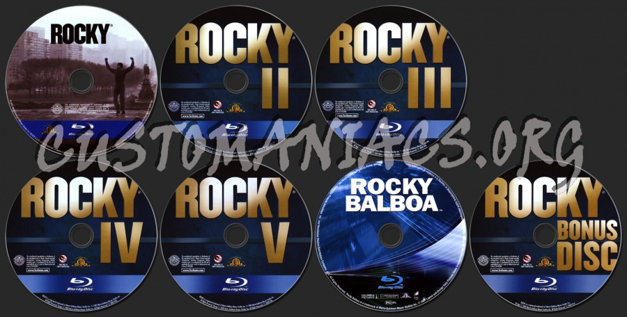 Rocky Collection blu-ray label