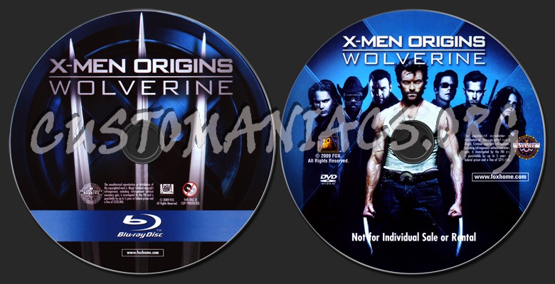 X-Men Origins Wolverine blu-ray label