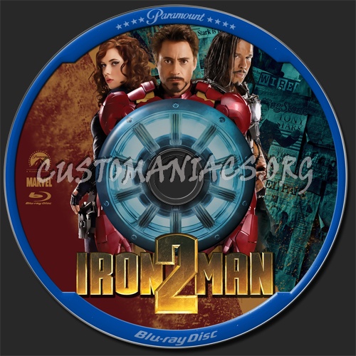 Iron Man 2 blu-ray label