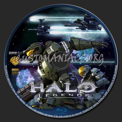 Halo Legends blu-ray label