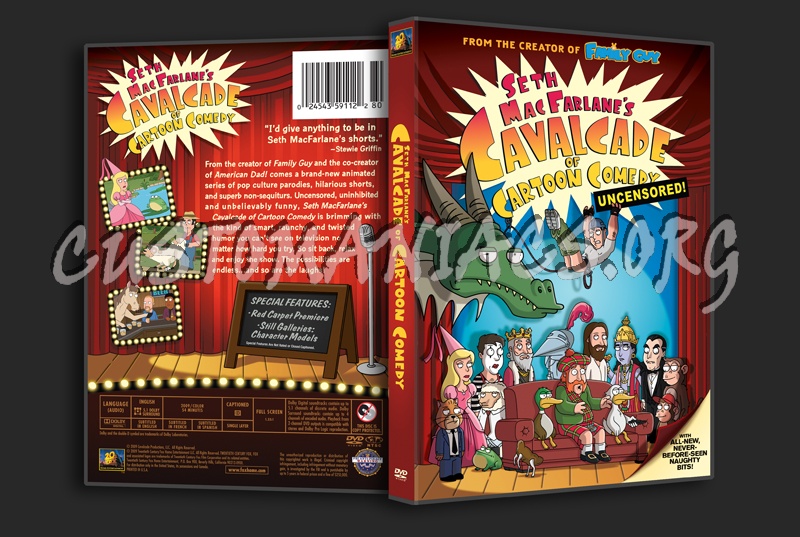 Seth MacFarlanes Cavalcade of Cartoon Comedy dvd cover - DVD Covers &  Labels by Customaniacs, id: 86045 free download highres dvd cover