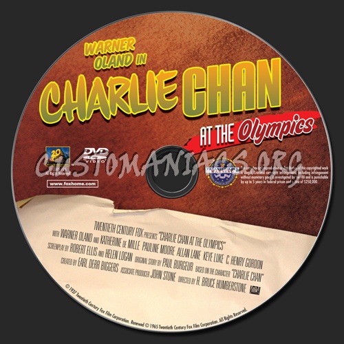 Charlie Chan at the Olympics dvd label
