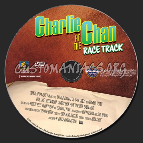 Charlie Chan at the Race Track dvd label