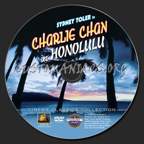 Charlie Chan in Honolulu dvd label