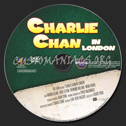 Charlie Chan in London dvd label