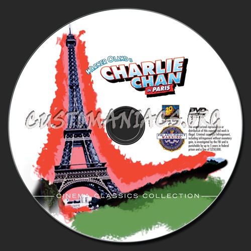 Charlie Chan in Paris dvd label