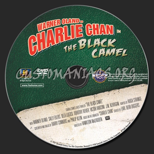 Charlie Chan in The Black Camel dvd label