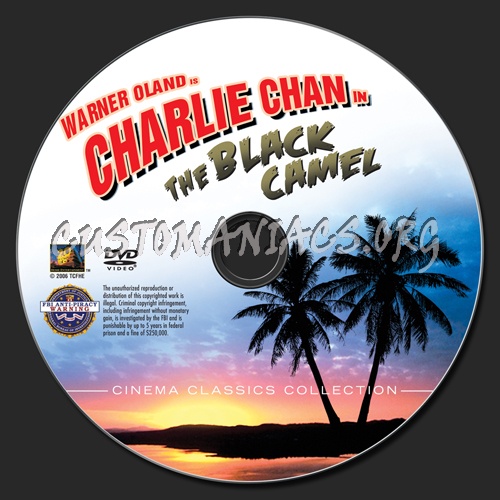 Charlie Chan in The Black Camel dvd label