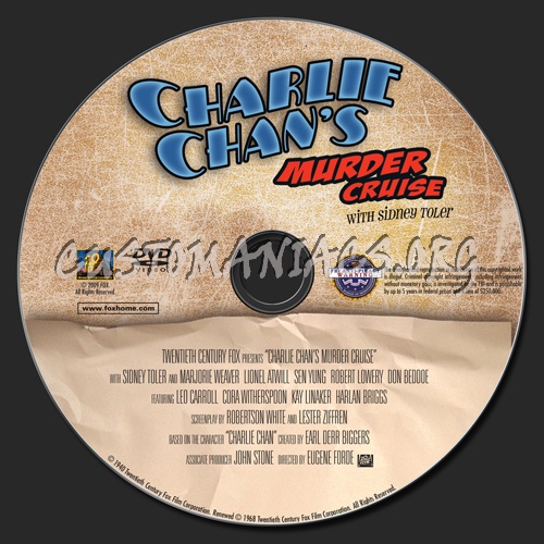 Charlie Chan's Murder Cruise dvd label