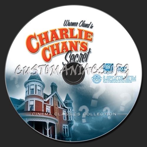 Charlie Chan's Secret dvd label