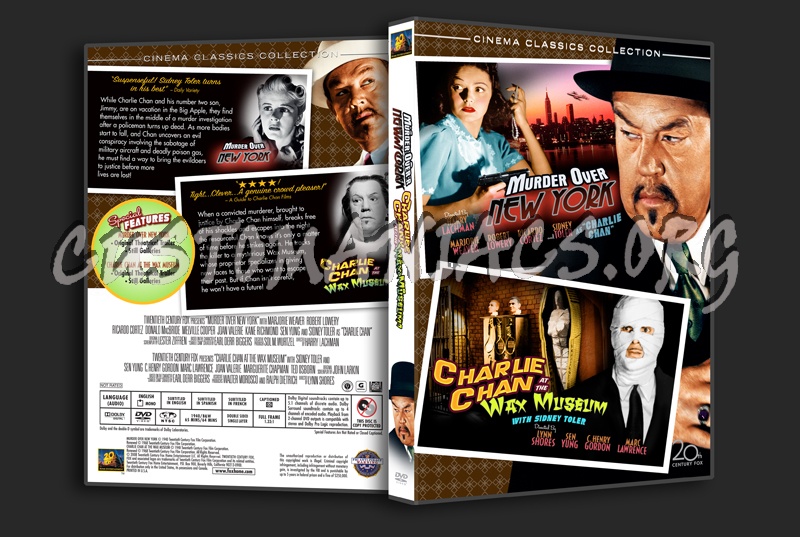 Charlie Chan Murder Over New York / Charlie Chan Murder at the Wax Museum dvd cover