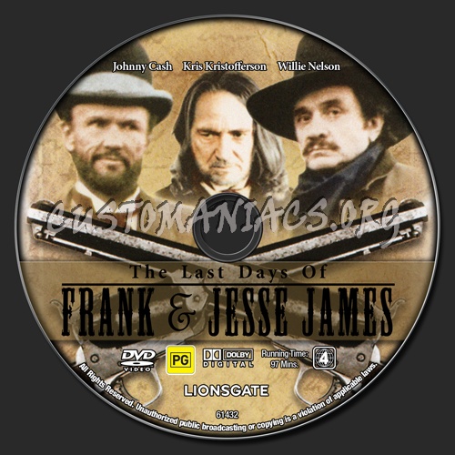 The Last Days Of Frank & Jesse James dvd label