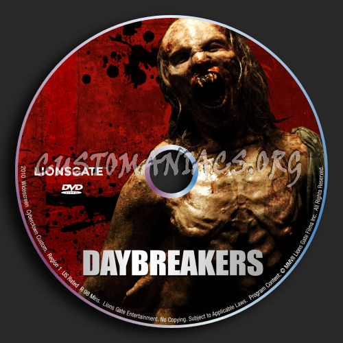 Daybreakers dvd label