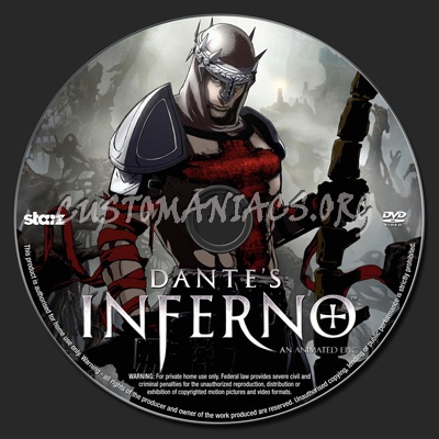 Dante's Inferno dvd label