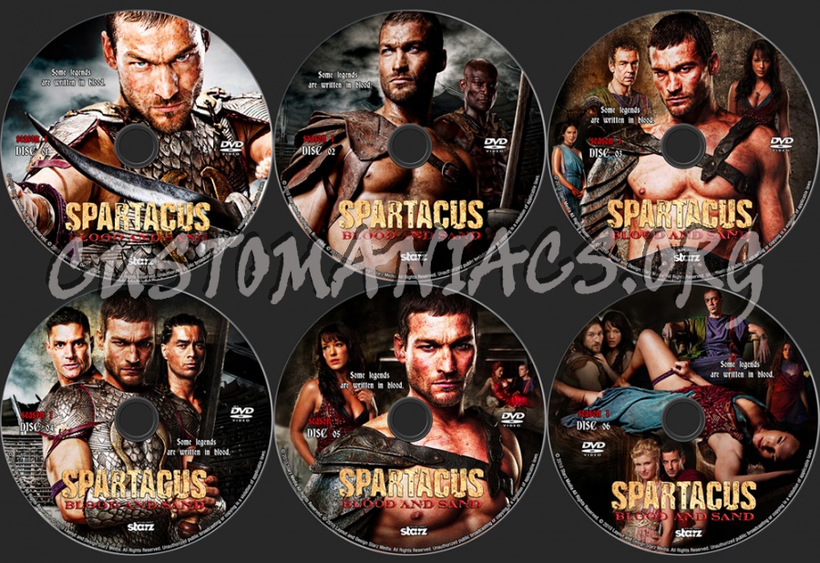 Spartacus: Blood and Sand dvd label