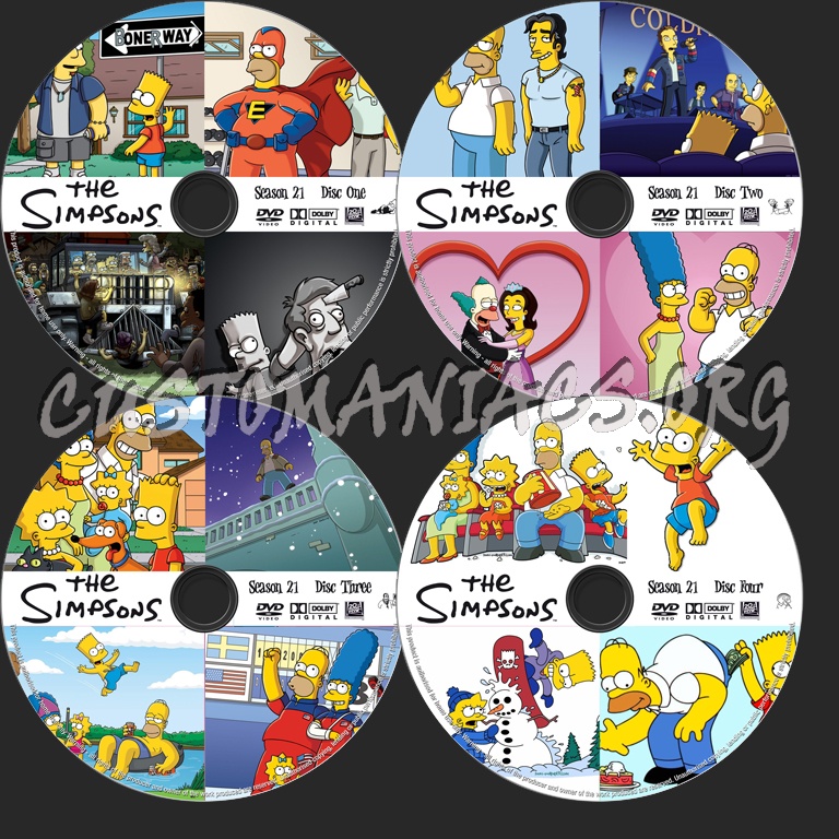 The Simpsons Season 21 dvd label