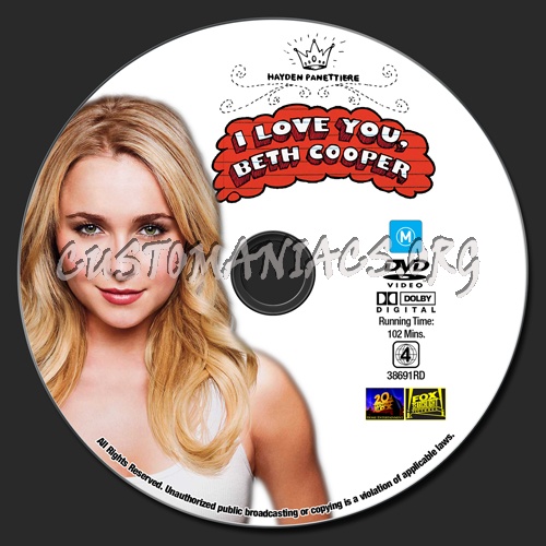 I Love You Beth Cooper dvd label