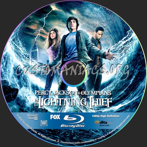 Percy Jackson & the Olympians: The Lightning Thief dvd label