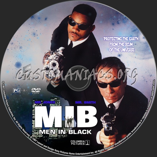 Men in Black dvd label