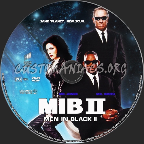 Men in Black II dvd label