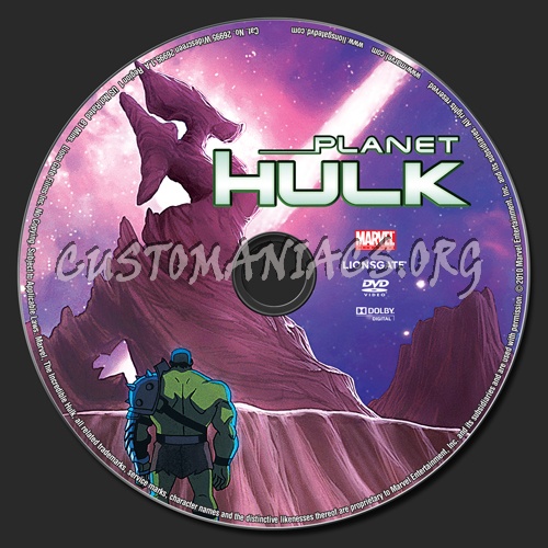 Planet Hulk dvd label