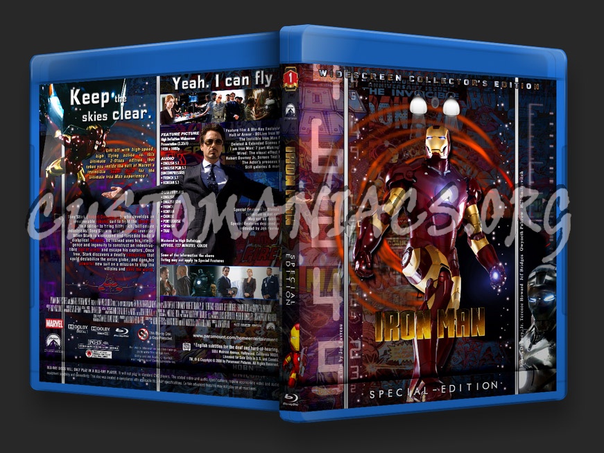 Marvel Cinematic Universe - Iron Man (2008) blu-ray cover