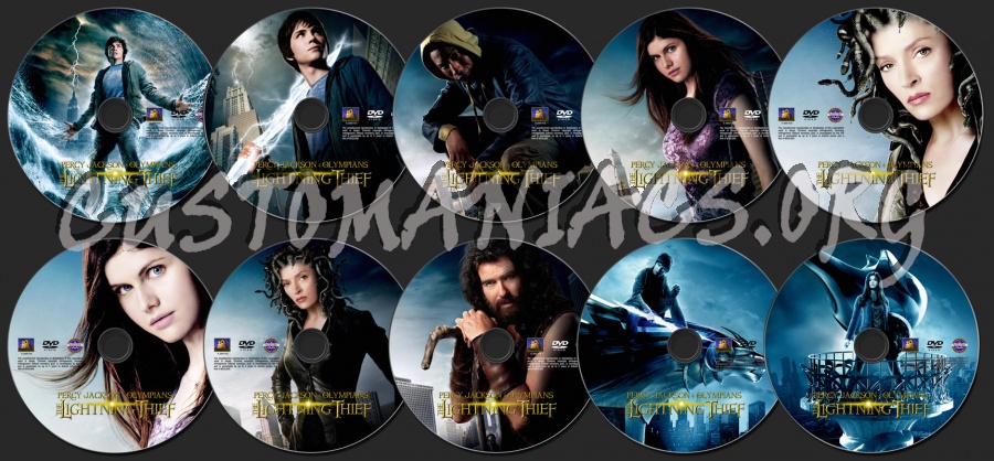 Percy Jackson & The Olympians The Lightning Thief dvd label