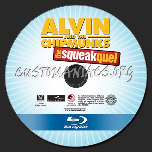 Alvin and the Chipmunks the Squeakquel blu-ray label