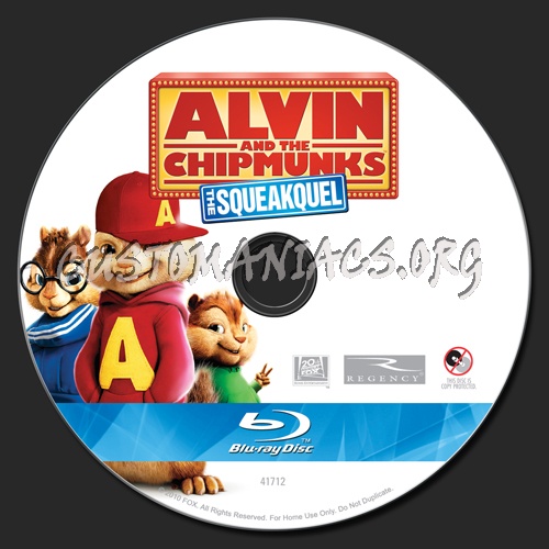 Alvin and the Chipmunks the Squeakquel blu-ray label